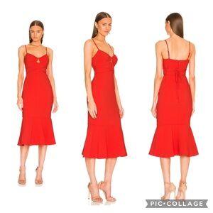 Likely Kiki Dress in Bittersweet Red Midi Dress